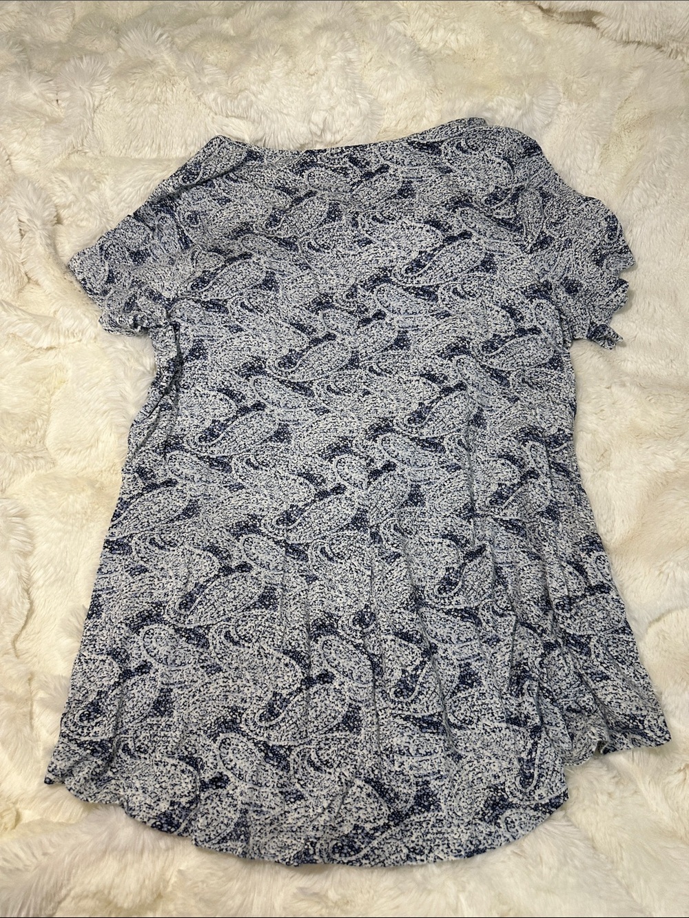 Philosophy navy and white paisley high-low tunic - Picture 2 of 2